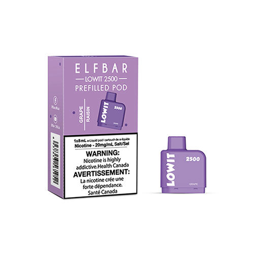 ELF BAR Lowit Grape (2500 Puffs) - Online Vape Shop Canada - Quebec and BC Shipping Available