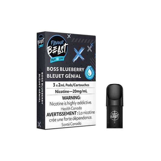 Flavour Beast Boss Blueberry Iced S Pods - Online Vape Shop Canada - Quebec and BC Shipping Available