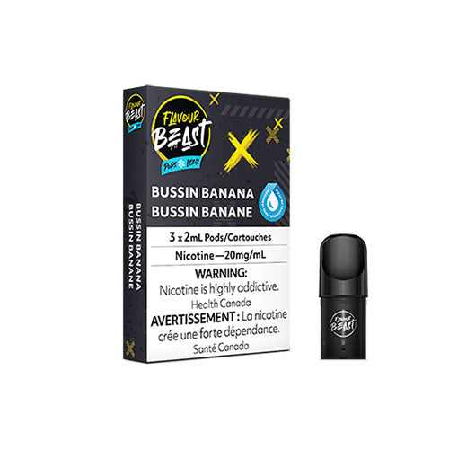 Flavour Beast Bussin Banana Iced S Pods - Online Vape Shop Canada - Quebec and BC Shipping Available