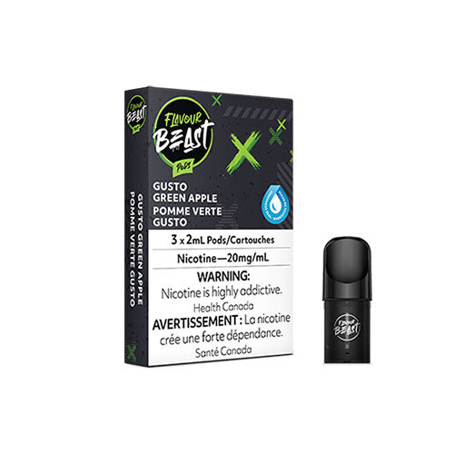 Flavour Beast Gusto Green Apple S Pods - Online Vape Shop Canada - Quebec and BC Shipping Available