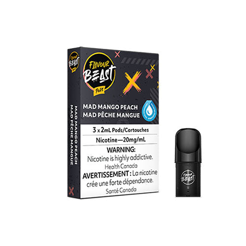 Flavour Beast Mad Mango Peach S Pods - Online Vape Shop Canada - Quebec and BC Shipping Available