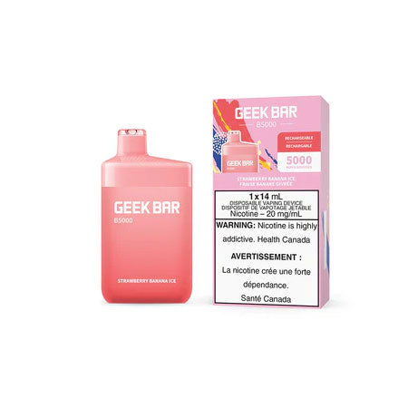 Geek Bar B5000 Strawberry Banana Ice Disposable - Online Vape Shop Canada - Quebec and BC Shipping Available