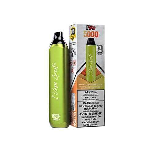 IVG 5000 Disposable Vape Apple Strawberry Peach - Online Vape Shop Canada - Quebec and BC Shipping Available