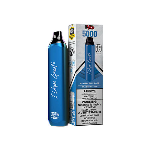 IVG 5000 Disposable Vape Blazzin Blue Razz - Online Vape Shop Canada - Quebec and BC Shipping Available