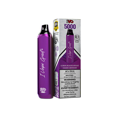 IVG 5000 Disposable Vape Citrus Blackcurrant - Online Vape Shop Canada - Quebec and BC Shipping Available
