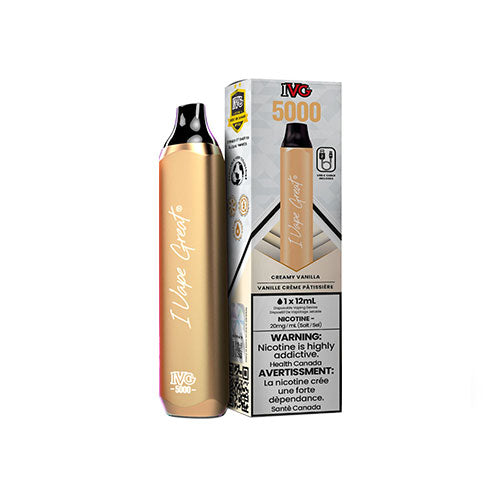 IVG 5000 Disposable Vape Creamy Vanilla - Online Vape Shop Canada - Quebec and BC Shipping Available