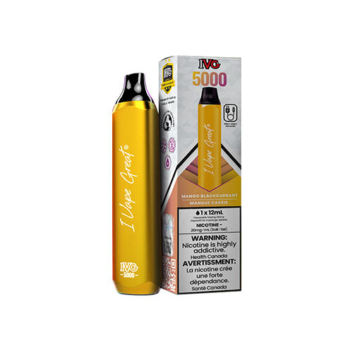 IVG 5000 Disposable Vape Mango Blackcurrant - Online Vape Shop Canada - Quebec and BC Shipping Available