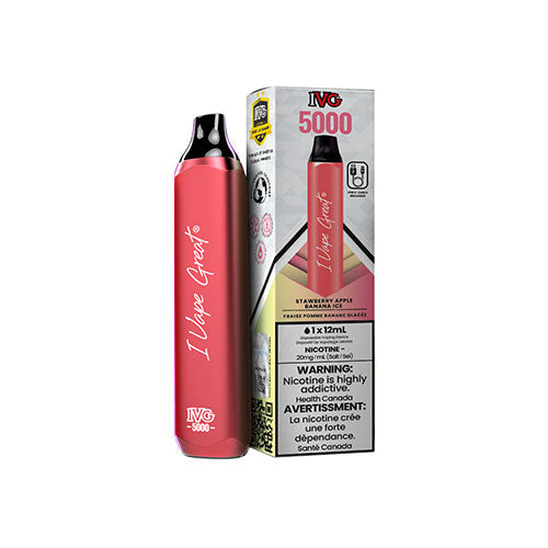 IVG 5000 Disposable Vape Strawberry Apple Banana Ice - Online Vape Shop Canada - Quebec and BC Shipping Available