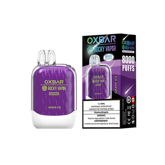 Ox Bar G8000 Grape Ice Disposable Vape - Online Vape Shop Canada - Quebec and BC Shipping Available