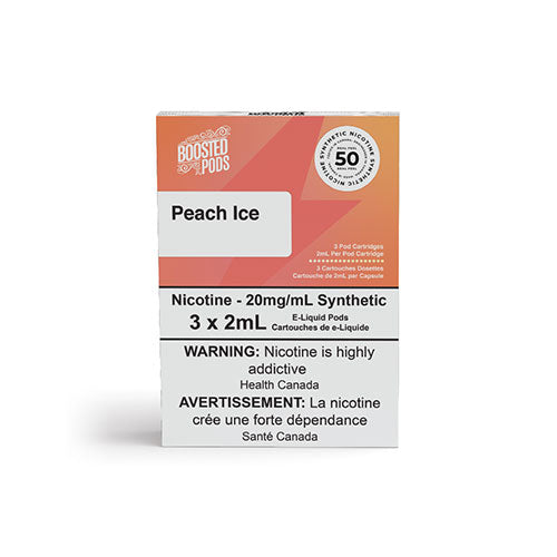 Boosted Peach Ice Stlth Compatible Pods - Online Vape Shop Canada - Quebec and BC Shipping Available