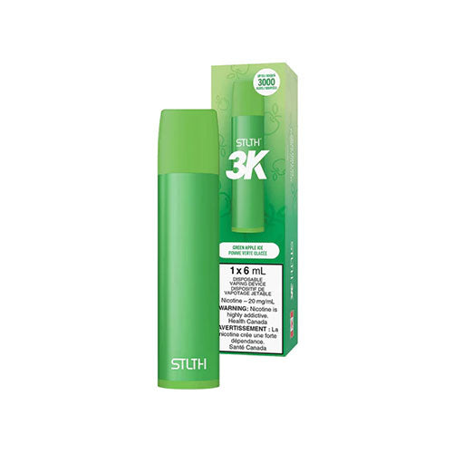 STLTH 3K Green Apple Ice Disposable Vape 20mg - Online Vape Shop Canada - Quebec and BC Shipping Available