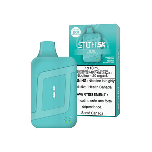 STLTH 5K Ice Mint Disposable Vape 20mg - Online Vape Shop Canada - Quebec and BC Shipping Available