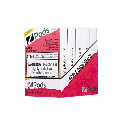 Z Pods Supreme Nic Apple Sour Peach - Online Vape Shop Canada - Quebec and BC Shipping Available
