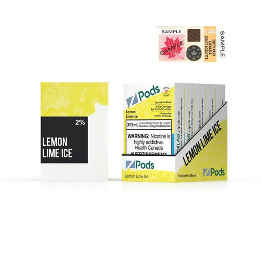 Z Pods Lemon Lime Ice Stlth Compatible Pods - Online Vape Shop Canada - Quebec and BC Shipping Available