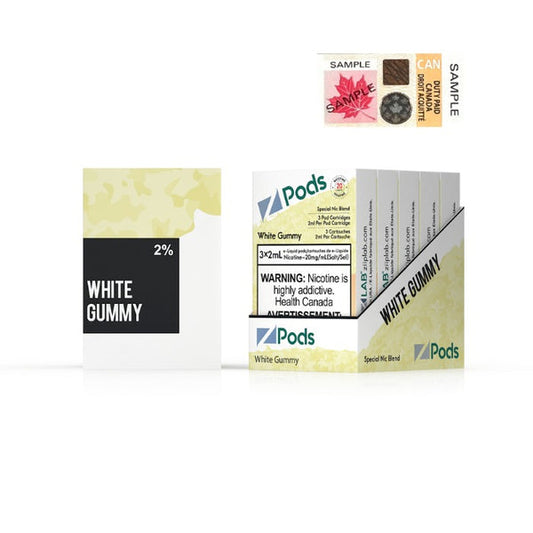 Z Pods White Gummy Stlth Compatible Pods - Online Vape Shop Canada - Quebec and BC Shipping Available