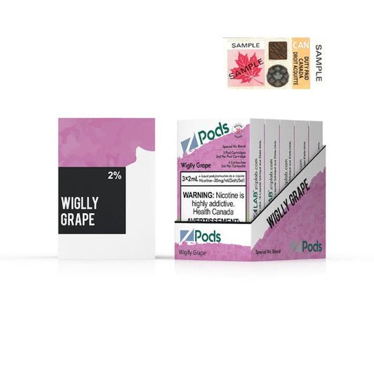 Z Pods Wiglly Grape Stlth Compatible Pods - Online Vape Shop Canada - Quebec and BC Shipping Available